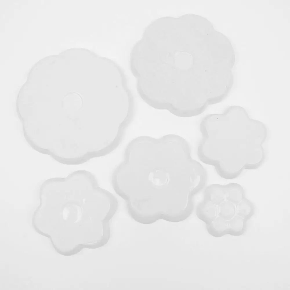 

6/7/8/9 Grids Ceramic Paint Palette Portable Reusable Porcelain Palette White Flower Shaped Mixing Colour Tray for Artist