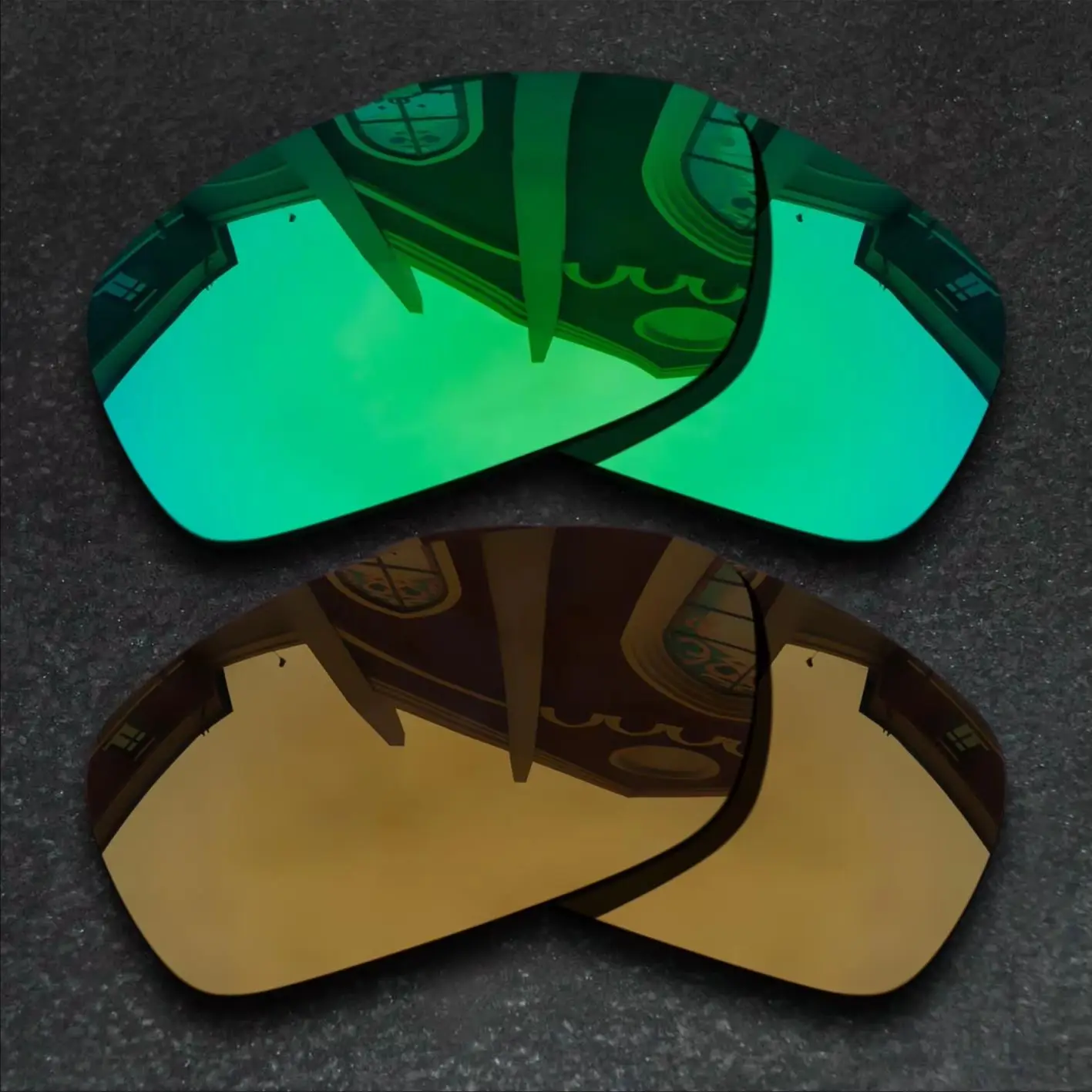 

Jade Green&Bronze Copper Sunglasses Polarized Replacement Lenses for-OAKLEY Hijinx