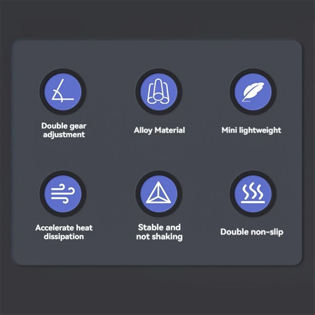 ที่เพิ่มความเย็นขาตั้งแล็ปท็อปขนาดเล็กแบบพกพาที่ยกขาตั้งแล็ปท็อปที่มองไม่เห็นพับได้สำหรับแล็ปท็อปแท็บเล็ตคีย์บอร์ดทองคำสีกุหลาบ