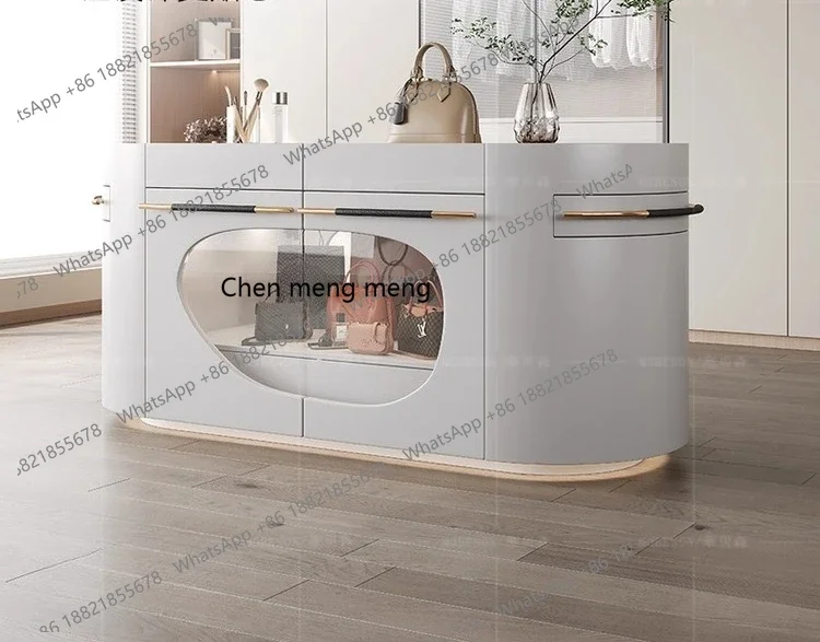 

High-End Floor Jewelry Cabinet Designer Home Bedroom Cloakroom Island Storage Cabinet Display Cabinet