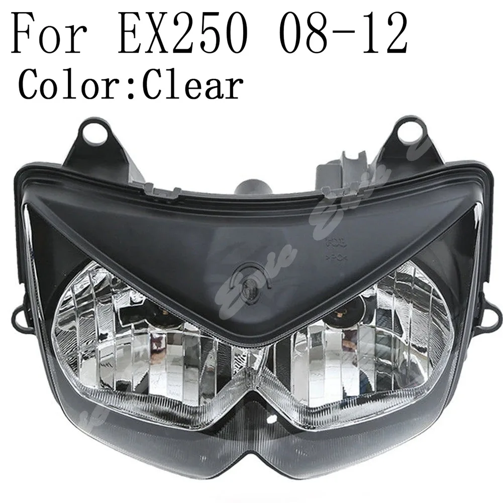 

Motorcycle Front Headlight Lamp Assembly For Kawasaki Ninja EX250 2008 2009 2010 2011 2012 Clear Lens