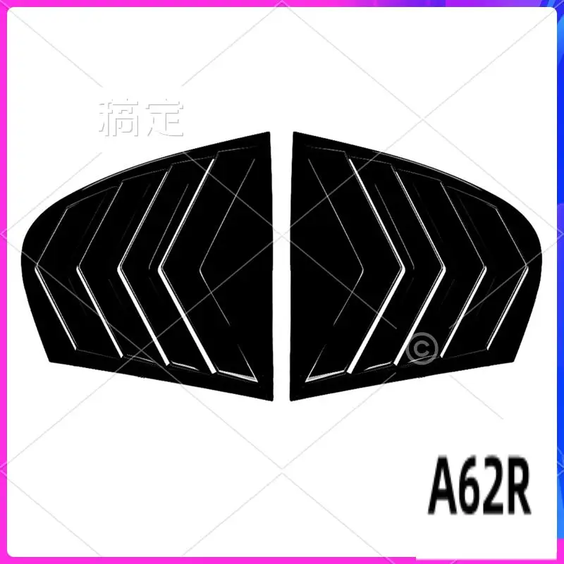 

R2-Car Rear Window Shutter Cover Trim Window Louver Side Vent Trim For BMW 5 Series E60 2004-2010 Replacement Gloss Black