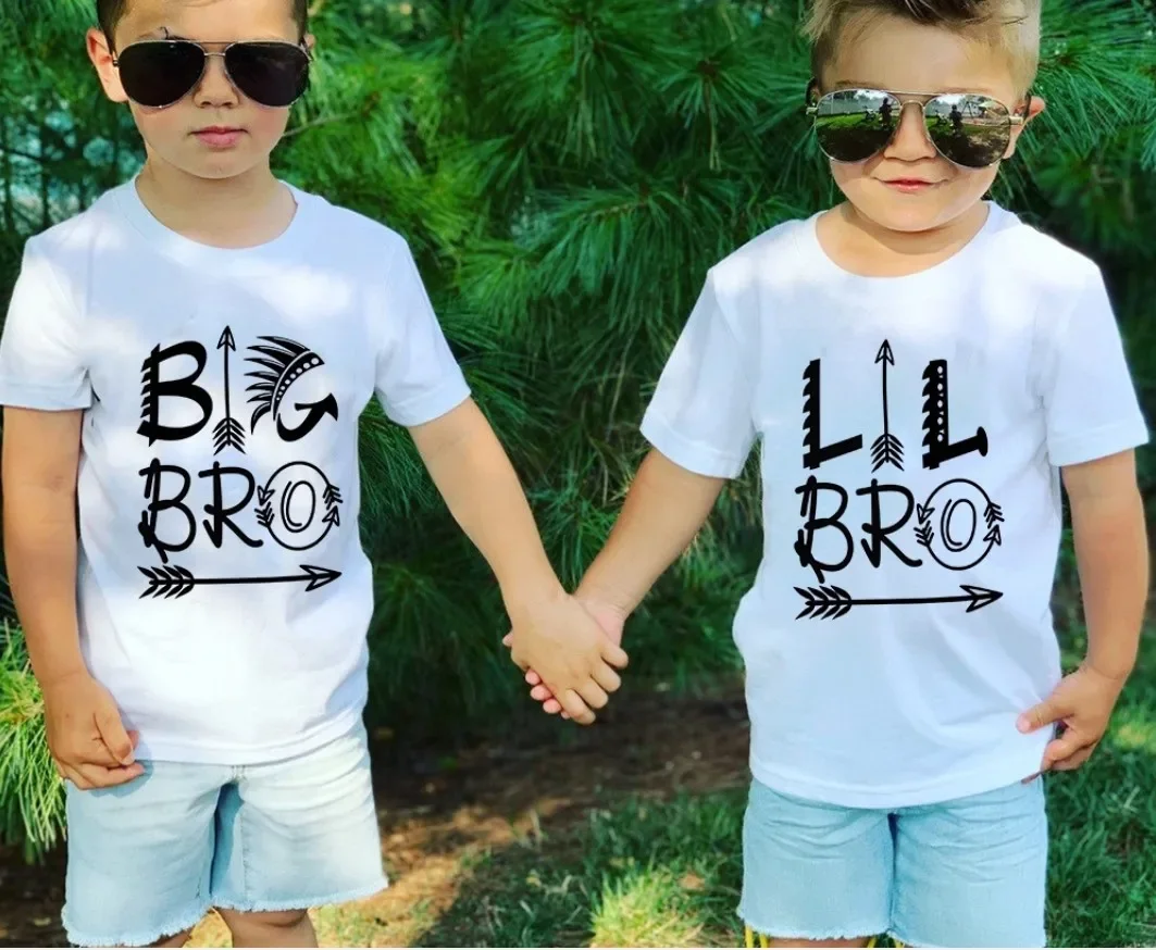 Big/Little Brother Sisters  Stylish Children's T-shirt Casual Children's Top Girls Clothes  Boys Clothes