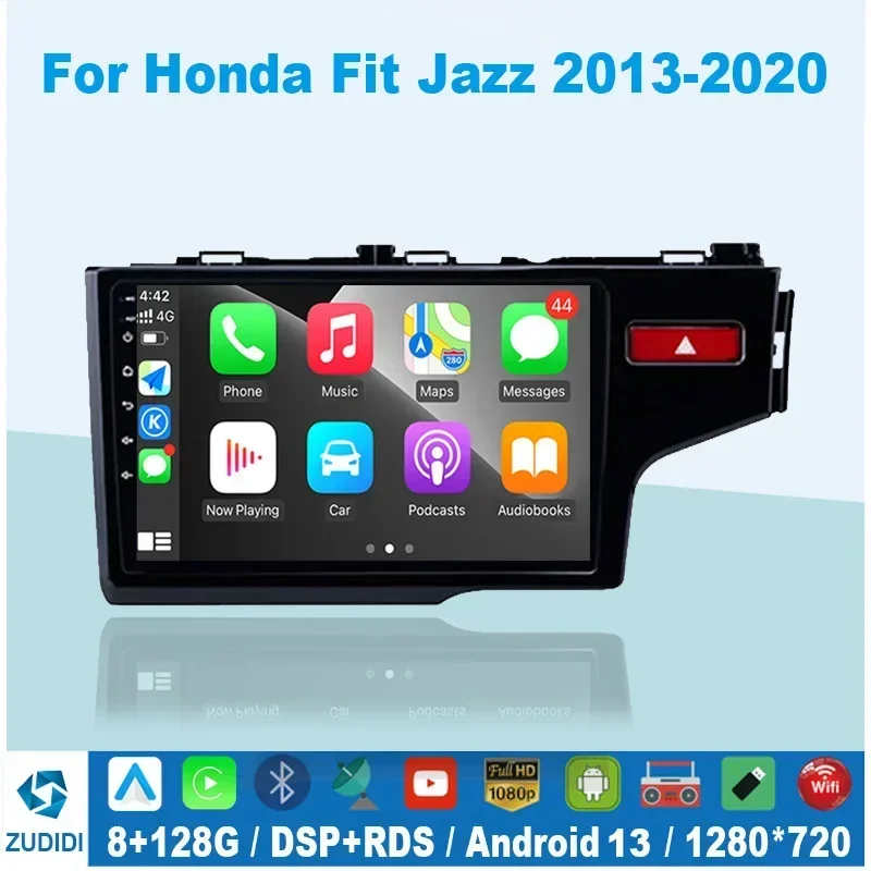 

9'' Android Car Radio For Honda Fit Jazz 2013 2014 2016 2018 Stereo GPS Navigation Multimedia Player Screen Head Unit Tuning