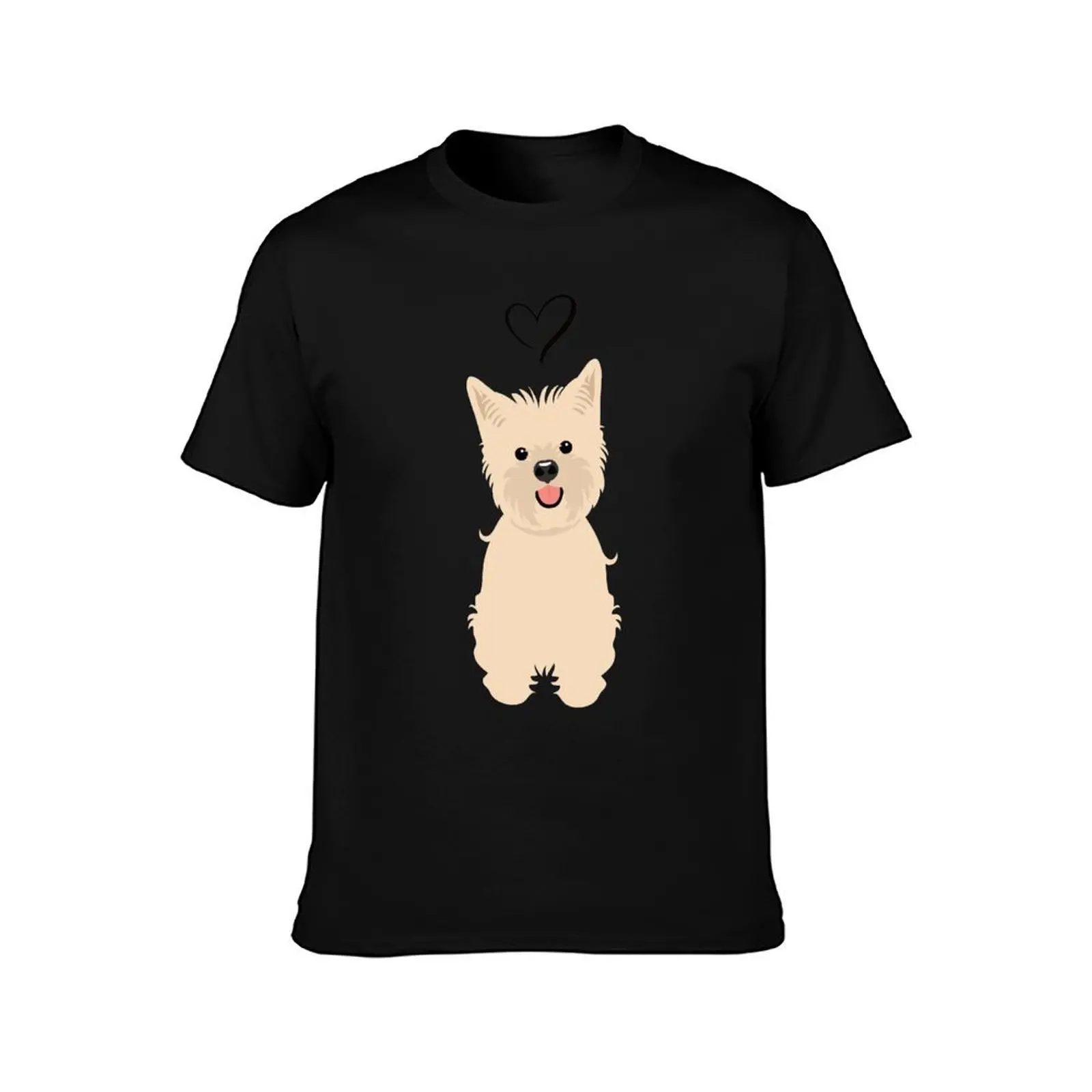 LOVE Cream Cairn Terrier Dog T-Shirt Plus Size Lightweight Tee Shirt T-Shirt