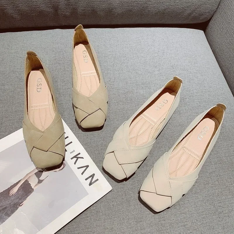 Women\'s Leather Casual Shoes Ladies Luxury Loafers for Women Trend Summer Flat Low Heels Outdoor Fashion Shoes Footwear