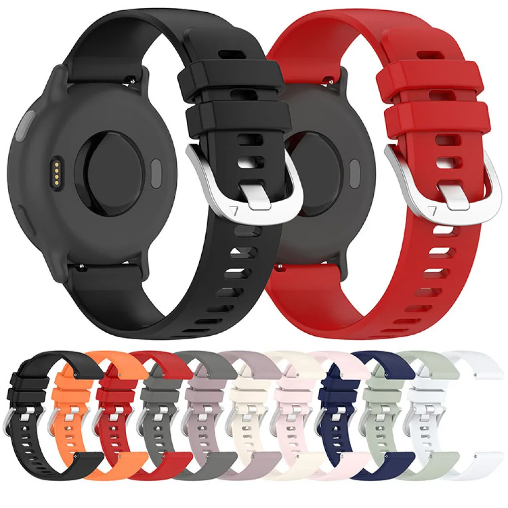 

20MM Silicone Wristband for Garmin Active5/Venu/vivoNove/forerunner245/VivoMove/Approach S40 Watch Strap Bracelet