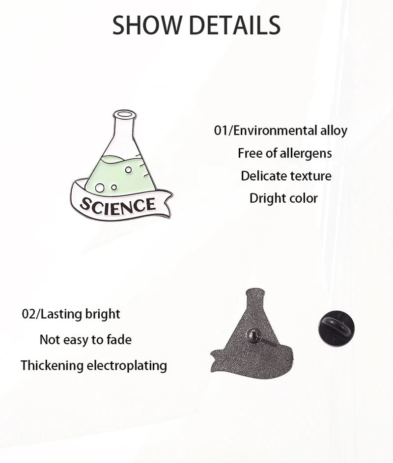 Épingles à Revers avec Danemark ge d'Expérimentation Scientifique, Structure Moléculaire 152, Bijoux, Laboratoire de Chimie, Épingles en Émail, Pins Personnalisés pour Sac et Vêtements