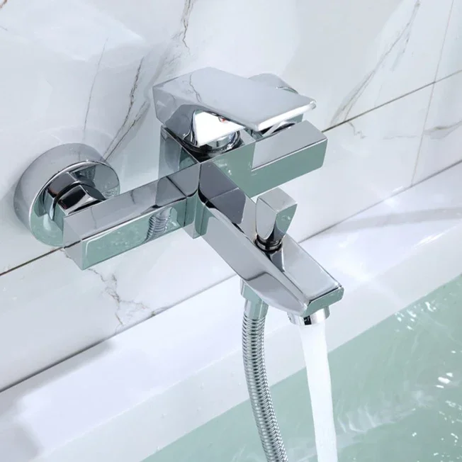 Shower Faucet Wall Mounted Bathroom Bathtub Faucets Shower Set Single Handle Hot and Cold Mixing Valve Tap Shower Accessories view 5