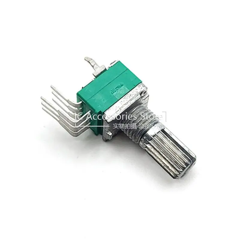 5PCS RK097 Pionowy podwójny 6-pinowy B10K 50K 100K Tuning Ściemnianie rezystora Regulowany potencjometr Długość wału kwiatowego 15MM