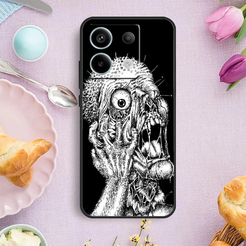 Gothic Fashion Skull Case For Xiaomi Redmi Note 12 11 9 10 13 Pro Plus 9S 10S 11S 12S Redmi 12 10 C 9C 13C Cover