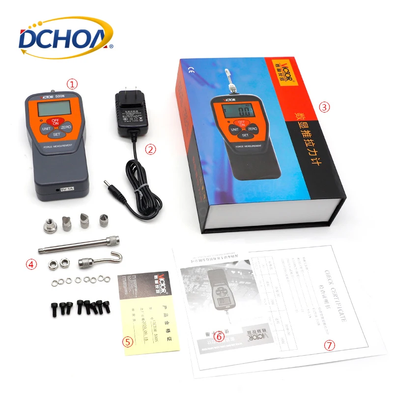 DCHOA PPF Film Puncture Tester Digital Tension Gauge Manual Testing Instrument for Paint Protection Film Strength Inspection