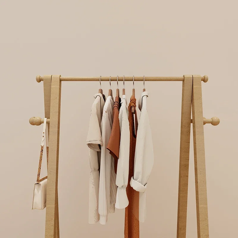Luxury Multifunctional Floor Wooden Hanger