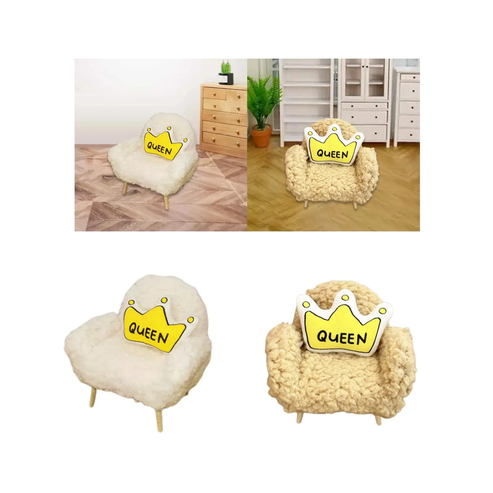 1/12 Modello di mobili per divano per casa delle bambole Decorazione fai da te Decorazione di scena Regalo Fai finta di giocare