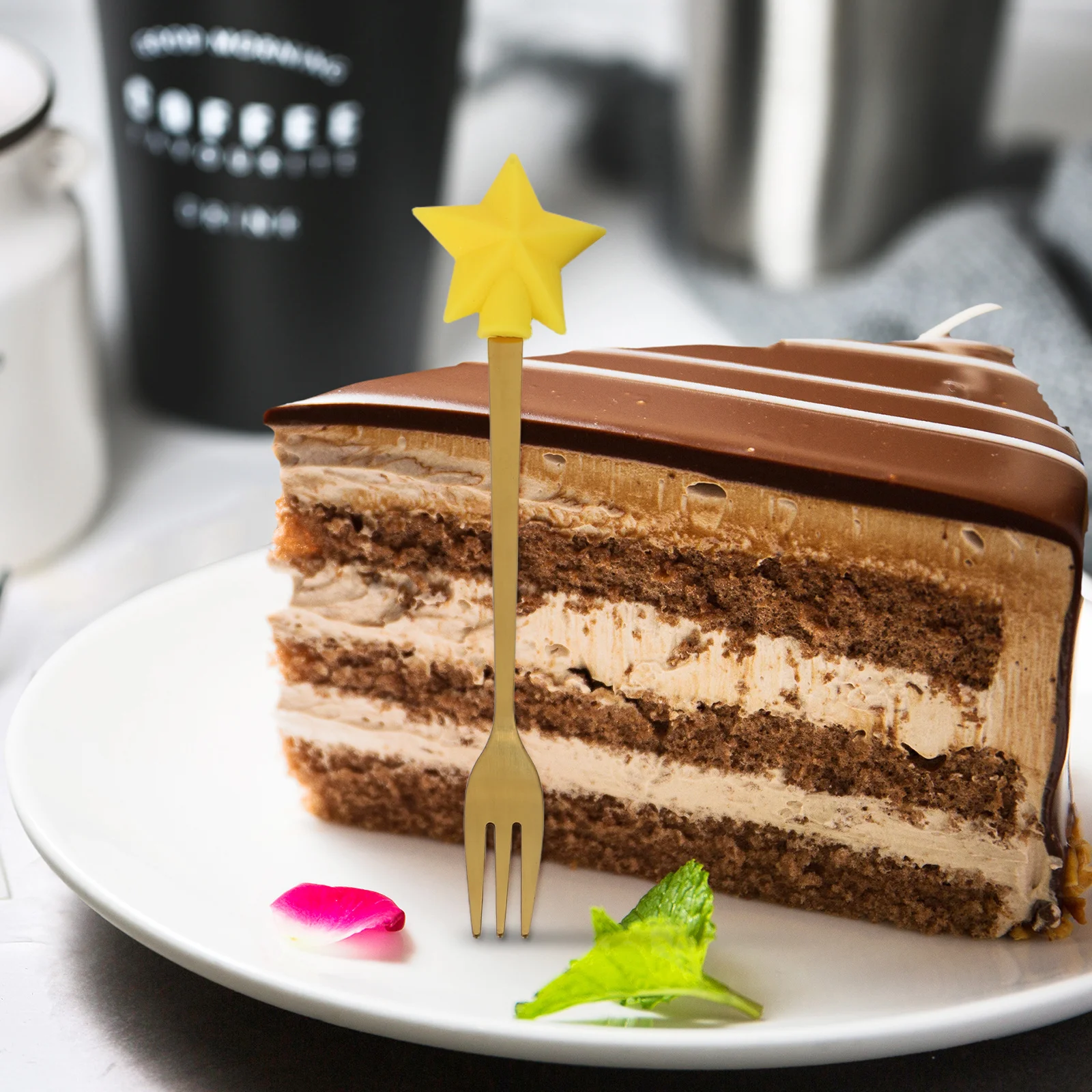 

1Set Christmas Style Stainless Steel Fork Spoon Set Fine Smooth Finish for Home Restaurant Party Use Coffee Spoons