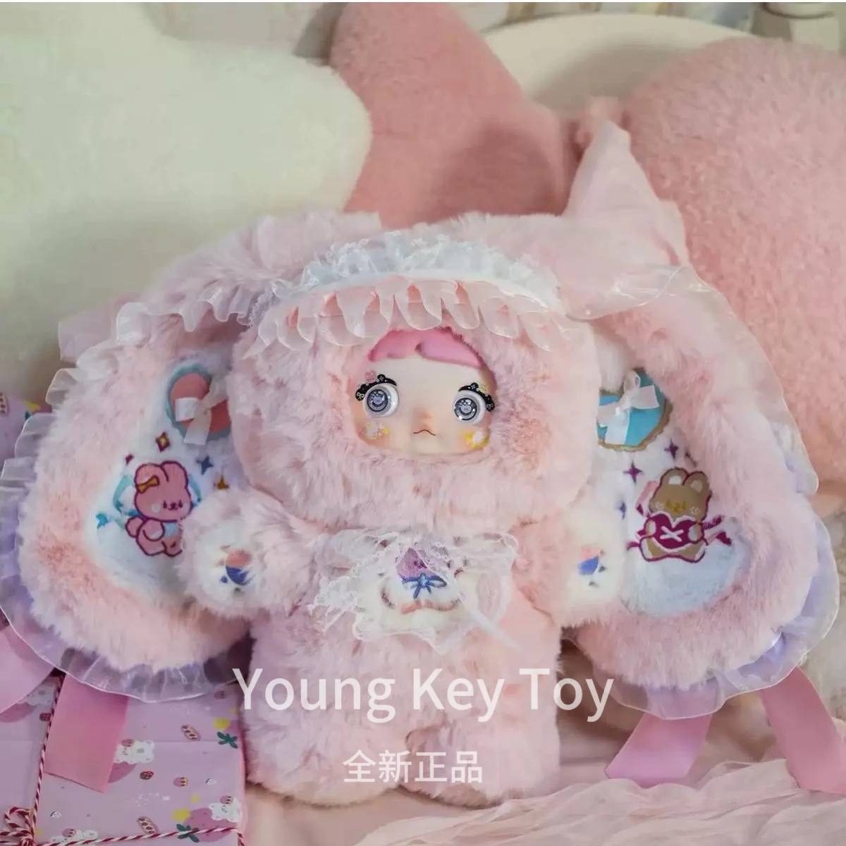 Echte 400% Baby Drie Zeldzame Limited Edition Stijl Serie Blind Box Sleutelhanger Pop Verzamel Rugzak Hanger Meisje Verjaardagscadeau