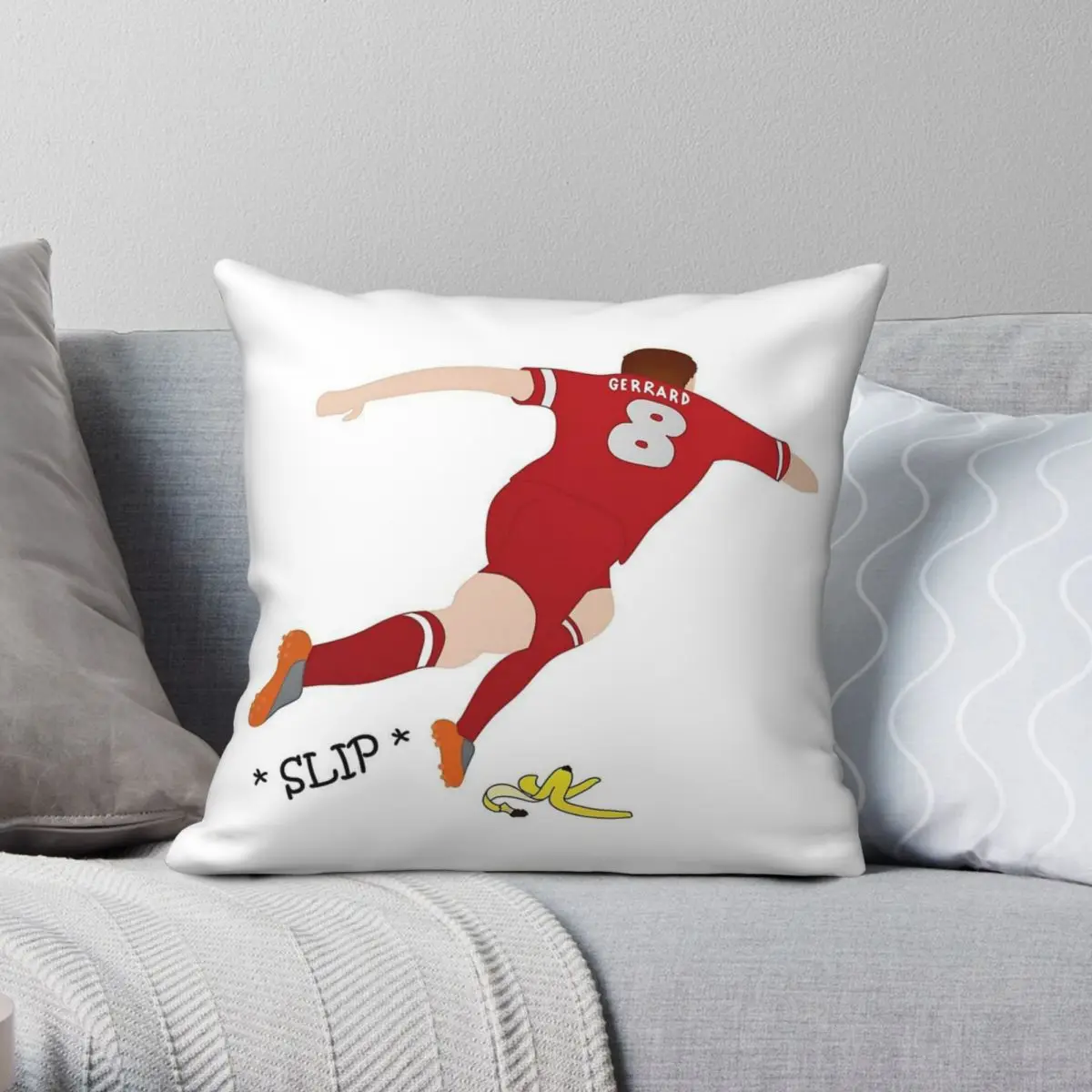 Steven Gerrard, наволочка из полиэстера, льна, бархата, с принтом, на молнии, декоративный чехол для диванной подушки