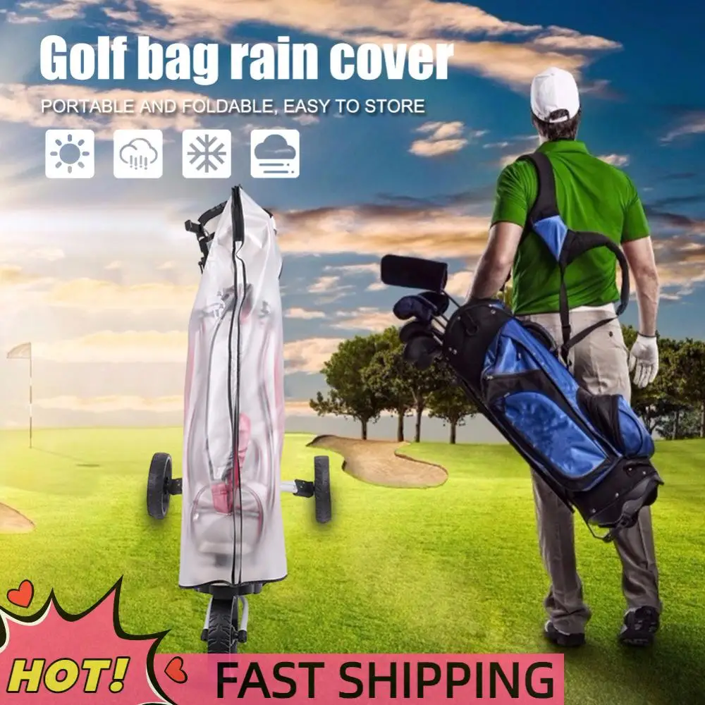 

PVC Golf Bag Rain Cover with Hood Clear Golf Cart Travel Bag Golf Rain Bag Golf Trolley Rain Bag for Golf Push Carts& Golf Club