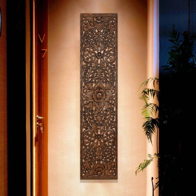 Wood carving wall hanging wall decoration club soft decoration pendant entrance carving handicrafts