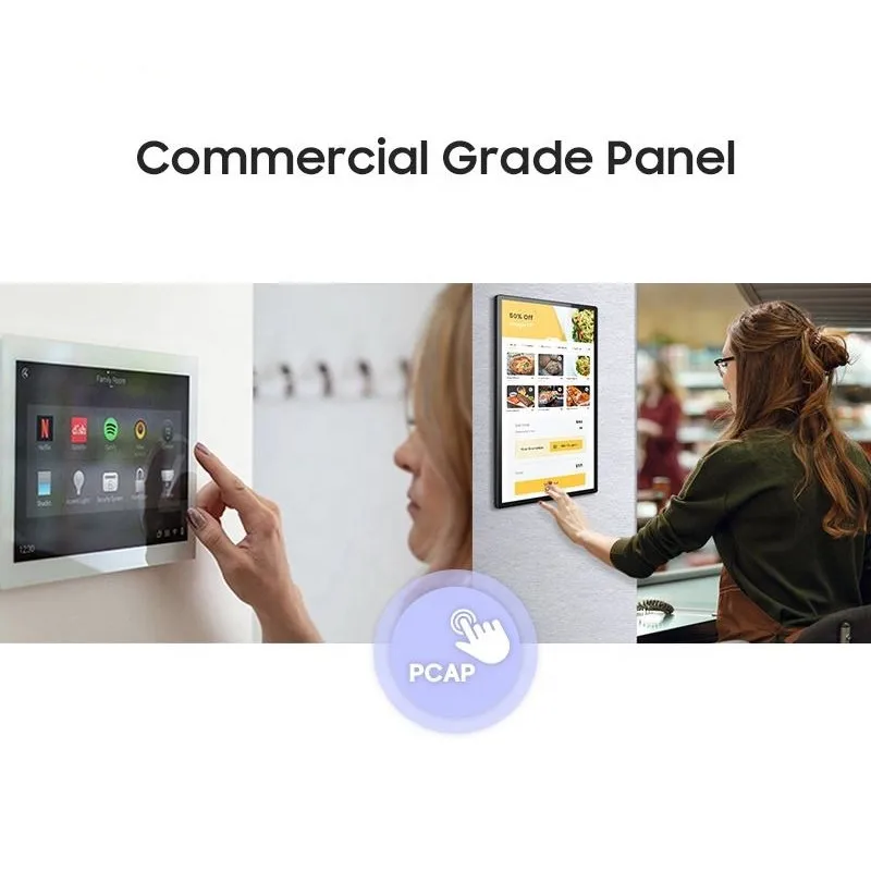 21.5 inch Wall Mounted Advertising Display Digital Signage Android 11 Industrial Panel PC