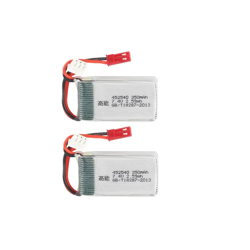 キングコン用充電器付きリポバッテリー,7.4v,350mah,15c,90gt,x401h,mjx,x402 rc,ミニfpvドローン,クワッドコプター用スペアパーツ,jstプラグ