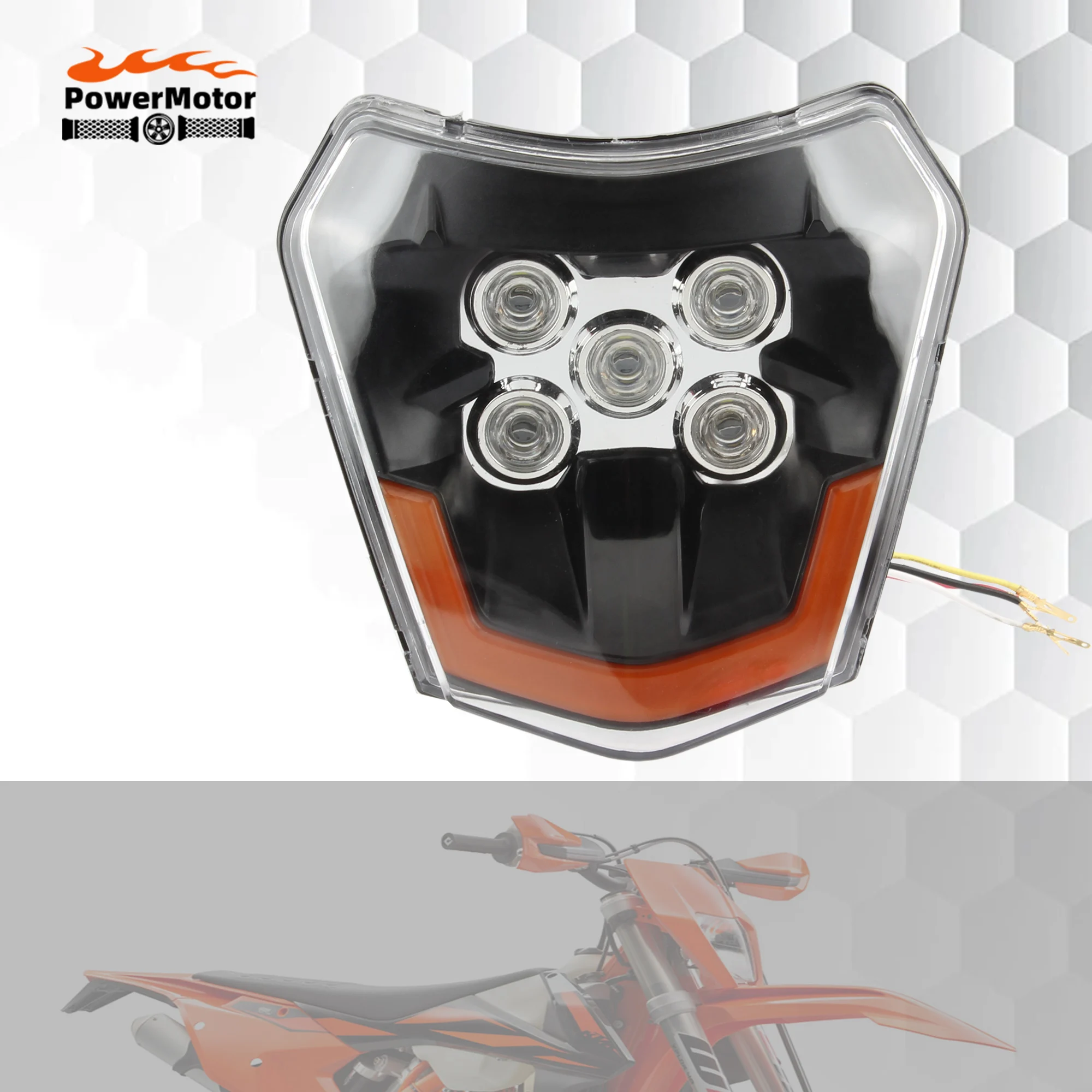 

For KTM EXC Motocross LED Headlight Lamp Core XC SX SXF XCW EXCF 125-500 2016 to 2023 Dirt Pit Bike Supermoto Accessories Enduro