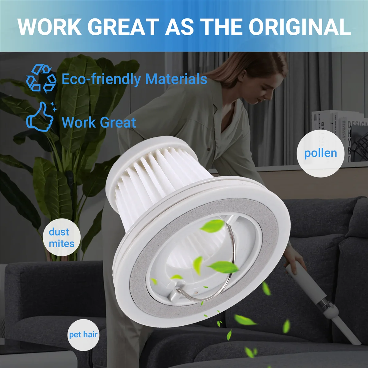 B26B Anwor HEPA Filter for Xiaomi Vacuum Cleaner Mini Handheld Vacuum Cleaner Hepa Filter for Xiaomi Mijia Handheld Vacuum