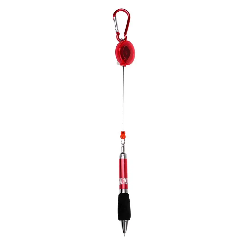Multi Functional Golf Scoring Pen Retractable Clip on Ballpoint Pencil Aluminum Golf Tool for Outdoor Play