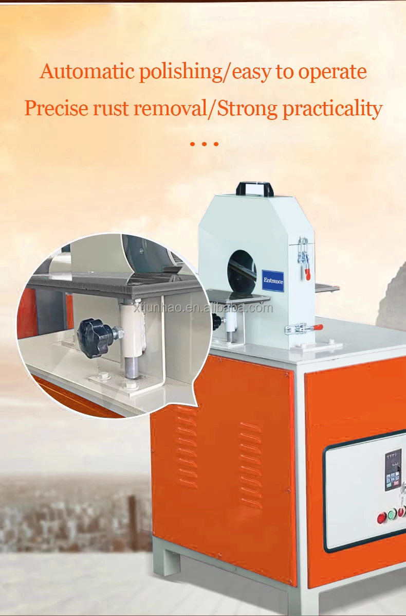Bending Pipe Polishing Machine Square Pipe Descaling and Polishing Horizontal Round bar Polishing and Descaling Machine