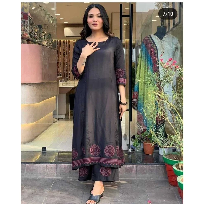 Женские дизайнерские черные прямые брюки Salwar Kurta Partywear стильное платье в подарок