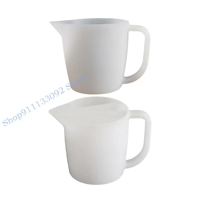 

H9ED Large Sturdy Silicone Mixing Cup for Resin Art Capacity Designs with Multiple Channels Accessory for Easy Pouring