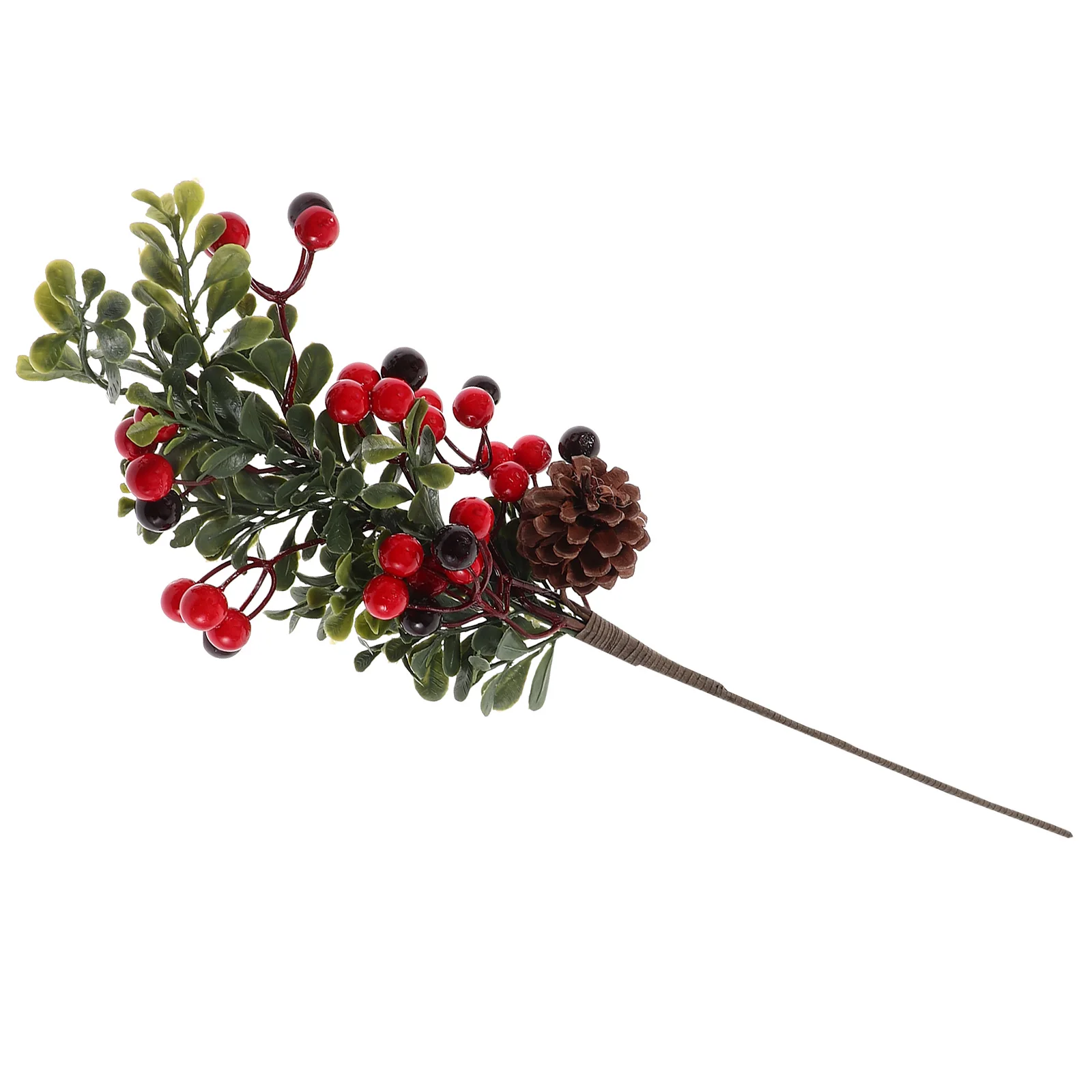 

Home Decor Pine Branches with Cones PVC Berry Decoration Holiday Decorations for