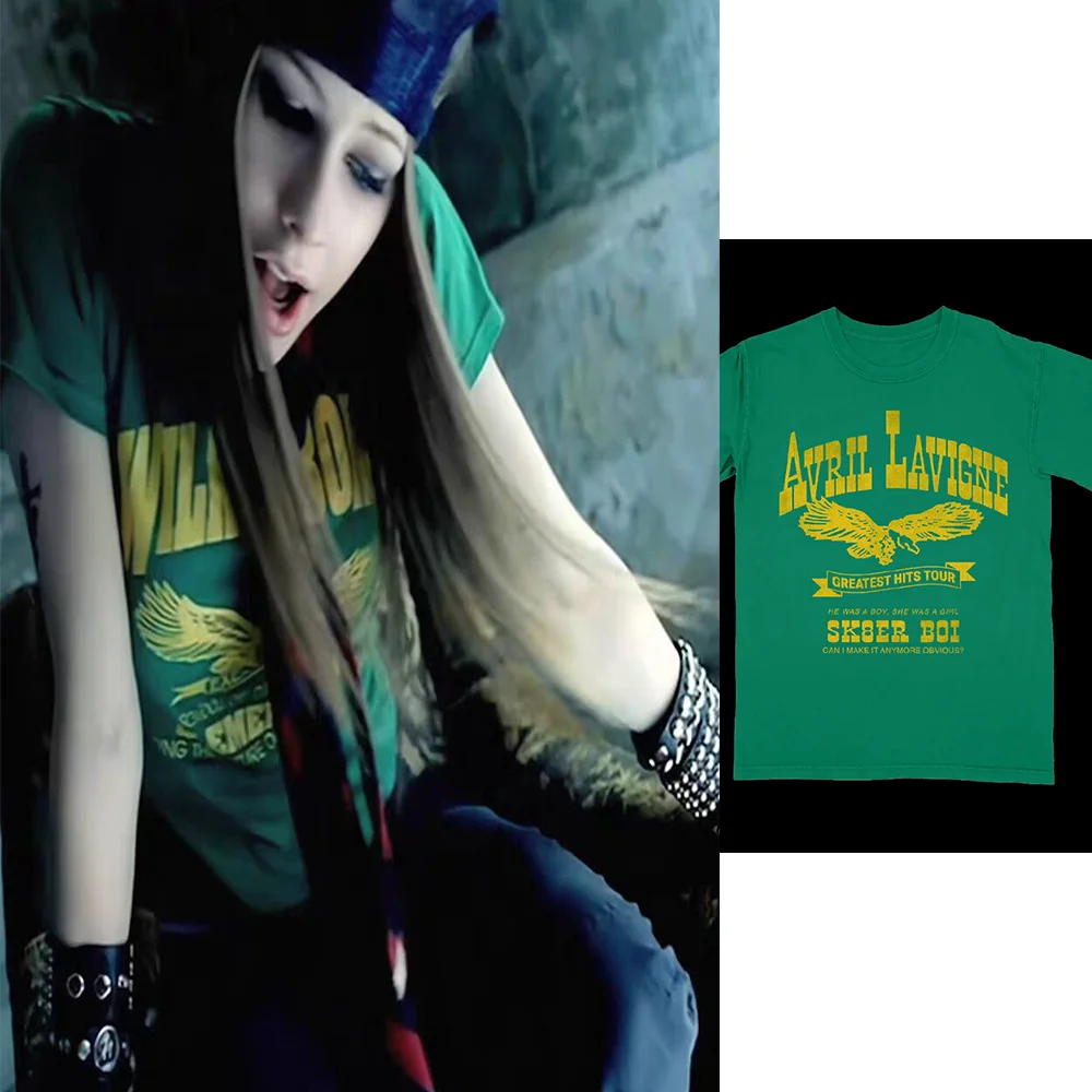 Avril Lavigne Greatest Hits Tour 2024 Tshirt Cotton Men's Women Rock Short Sleeve Tees High quality Summer Y2K Tops