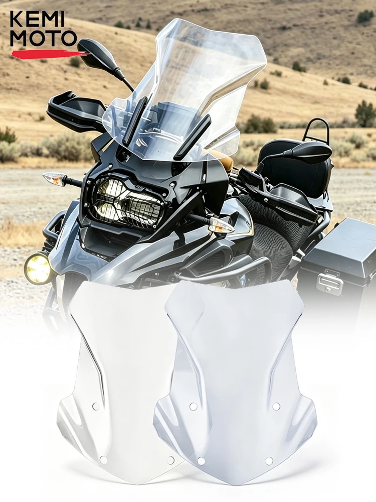 Szyba motocyklowa KEMiMOTO Touring do BMW R1200GS LC ADV R1250GS Adventure 2013-2018 2018 2019 2020 2021 2022 2023 2024 2025 2026, owiewka przednia, deflektor wiatru, osłona. — 2