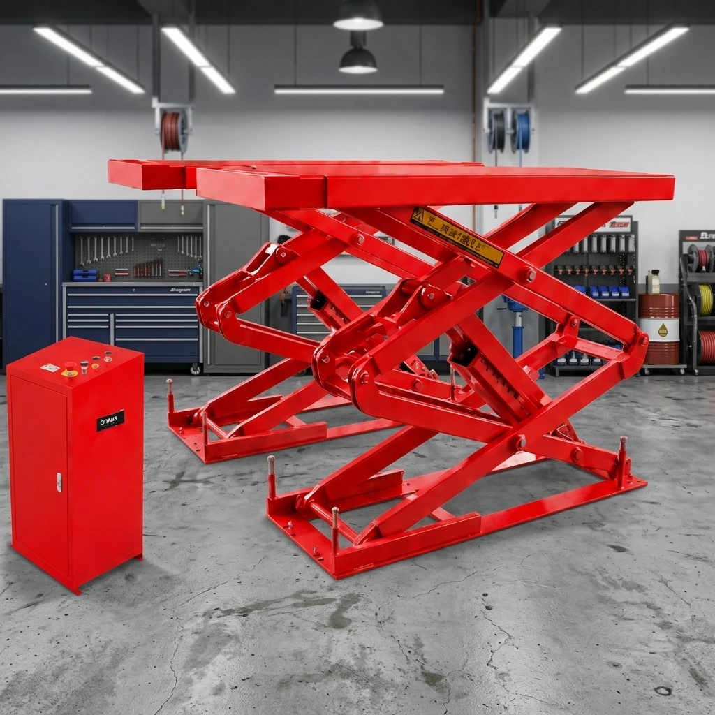 3000KG Vehicle Lift Hydraulic Scissor Heavy Duty For Workshop
