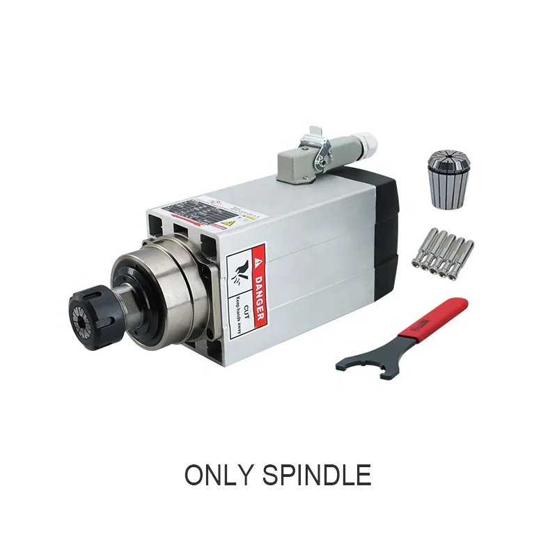 300 هرتز 18000 دورة في الدقيقة مم ER32 220 فولت 12A كرة فخارية مغزل تبريد الهواء 4.5KW مخرطة المغزل ومجموعة VFD 5.5KW #2