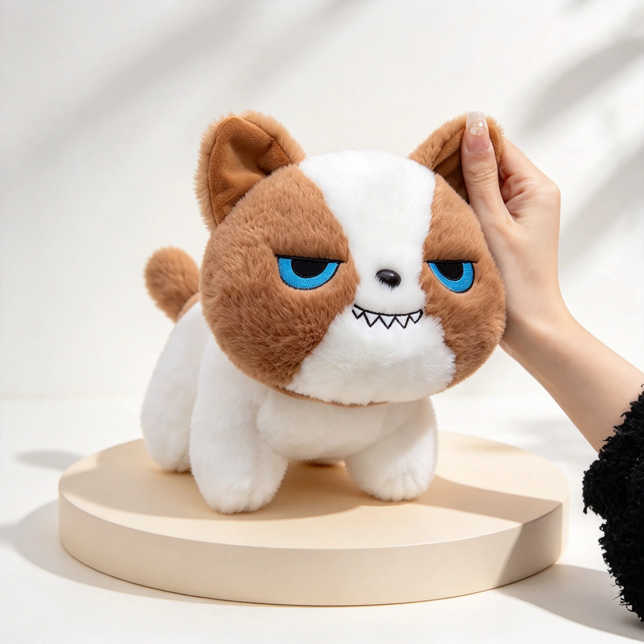 Interesting Anger Animal Plush Toys Cute Rabbit Cat Plush Doll Student Office Desktop Pets Child Birthday Xmas Gift Home Decor