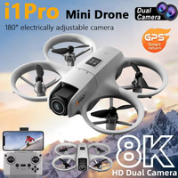 NEW i1PRO RC Mini Headless Mode Drone 8K Dual Camera HD Gesture Photography Quadcopter Five-side Obstacle Avoidance Foldable UAV