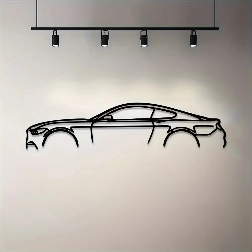Stylish Iron Sports Car Wall Decoration – Hot Border Metal Line for Auto Lovers