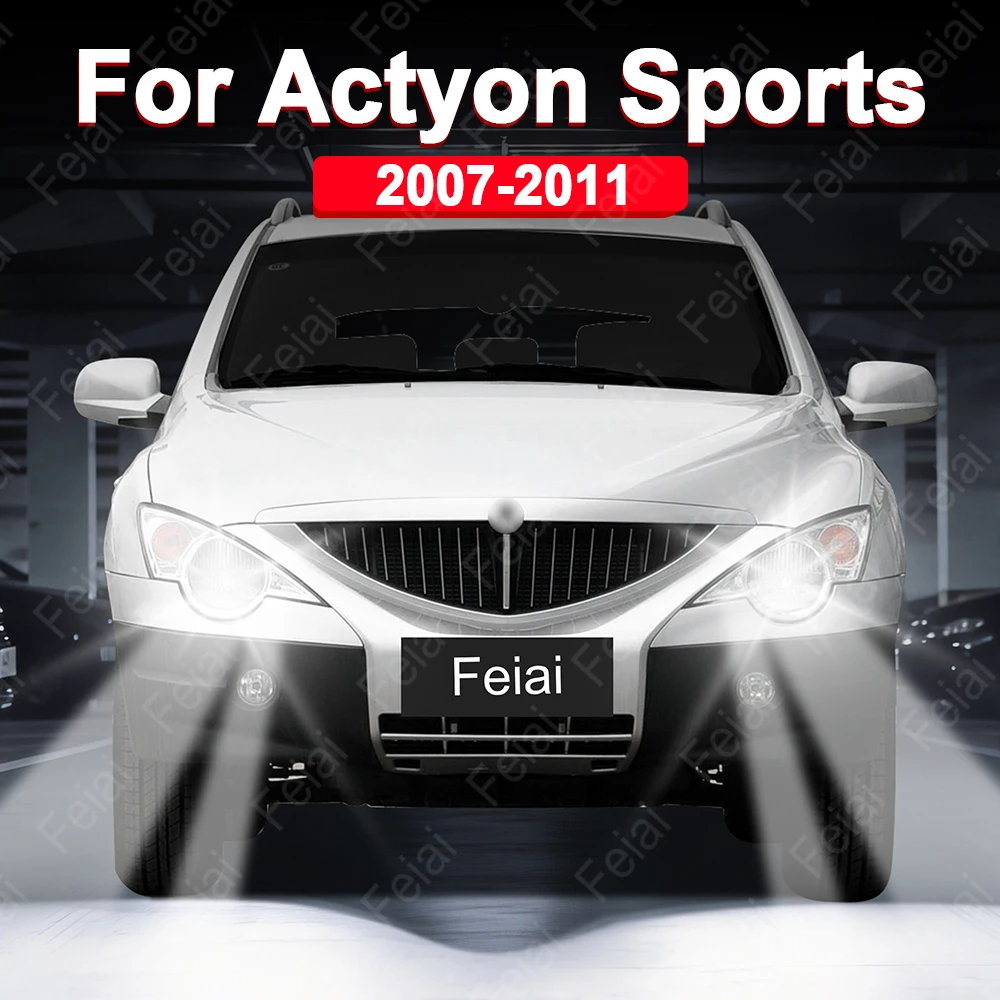 

Светодиодная лампа для фар SsangYong Actyon Sports, аксессуары, суперяркие светодиодные фары, автомобильные фары 2007-2011 годов выпуска