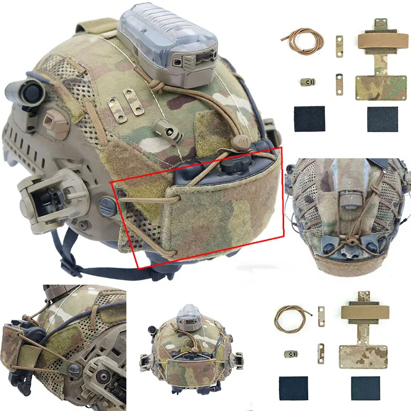 

Тактический охотничий шлем с креплением для батарейки ночного видения, регулируемый ремень Molle, крепление NVG для охоты, с крючками и петлями