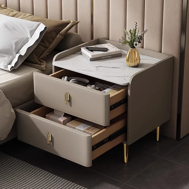 Nordic Solid Wood Bedside Tables Simple Storage Luxury Nightstands Bedroom Night Stands for Bedroom Furniture Mesa De Noche FYNT