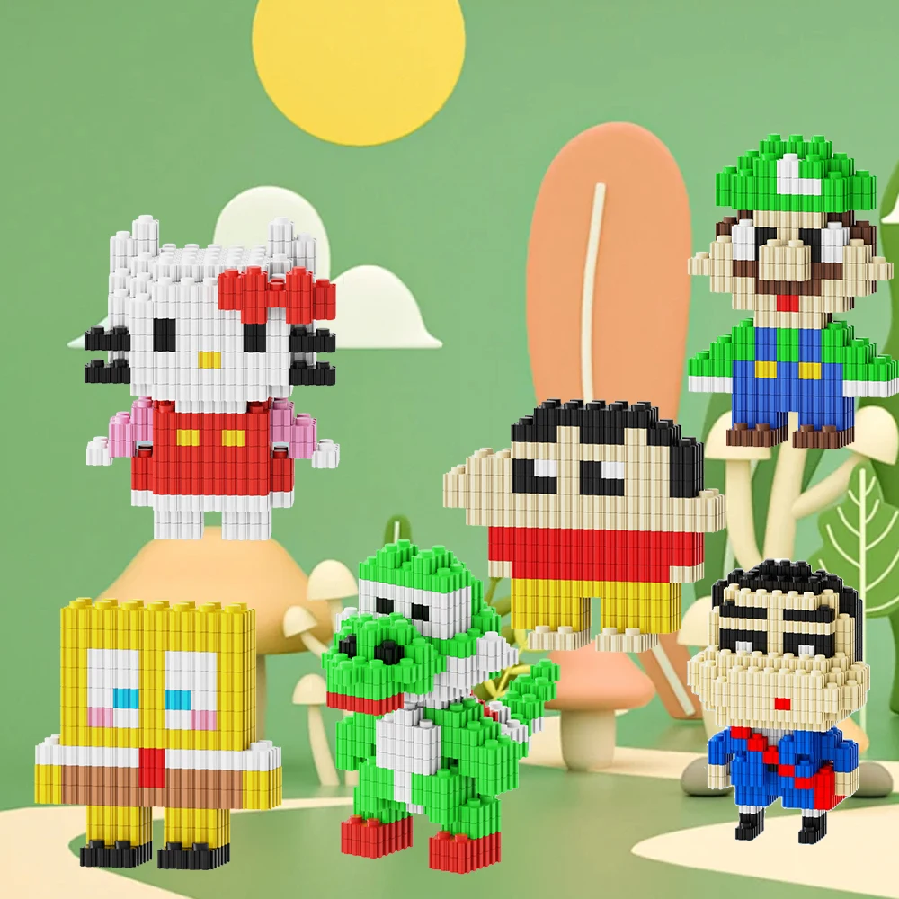 

New Cartoon Dolls Small Particles of Building Blocks Handmade Assembled Children's Educational Toys Gifts Beautiful Accessories