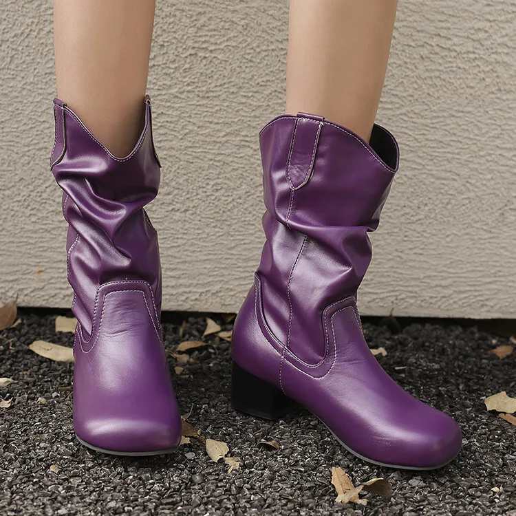 

Low Heels Fold Women Boots Big Size 34-46 Colorful Casual Women's Short Boots 2026 New