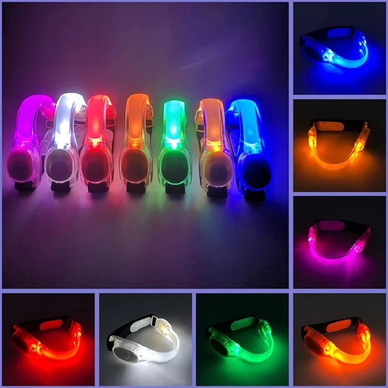 Brazalete con luz LED ajustable para correr, cinturón de brazo que brilla en la oscuridad, para correr, caminar, ciclismo, concierto, patines de ruedas