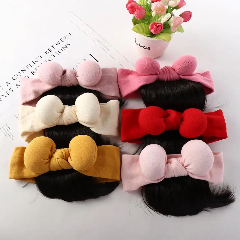 Fringe Kids Newborn Synthetic Baby Bowknot Headband Wig Newborn Baby Headwear Toddler Neat Bang Princess Wig Headband