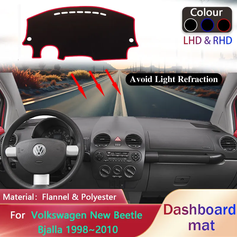 

Накладка на приборную панель автомобиля для Volkswagen VW New Beetle Bembali 1998 ~ 2010, противоскользящий коврик, солнцезащитный коврик Dashmat, ковер, чехол, аксессуары