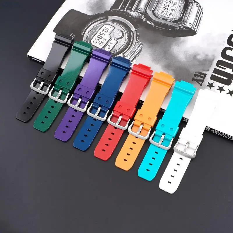 16mm TPU Watch Strap for Casio G-SHOCK GA-2100 DW5600 DW-6900 GW-M5610 Band Waterproof Resin Silicone Wrist Bracelet Accessories