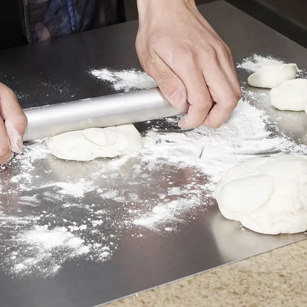 Large Size Household Stainless Steel Chopping Board Double Panel Multifunctional Pastry Baking Board Chopping Board Kitchenware
