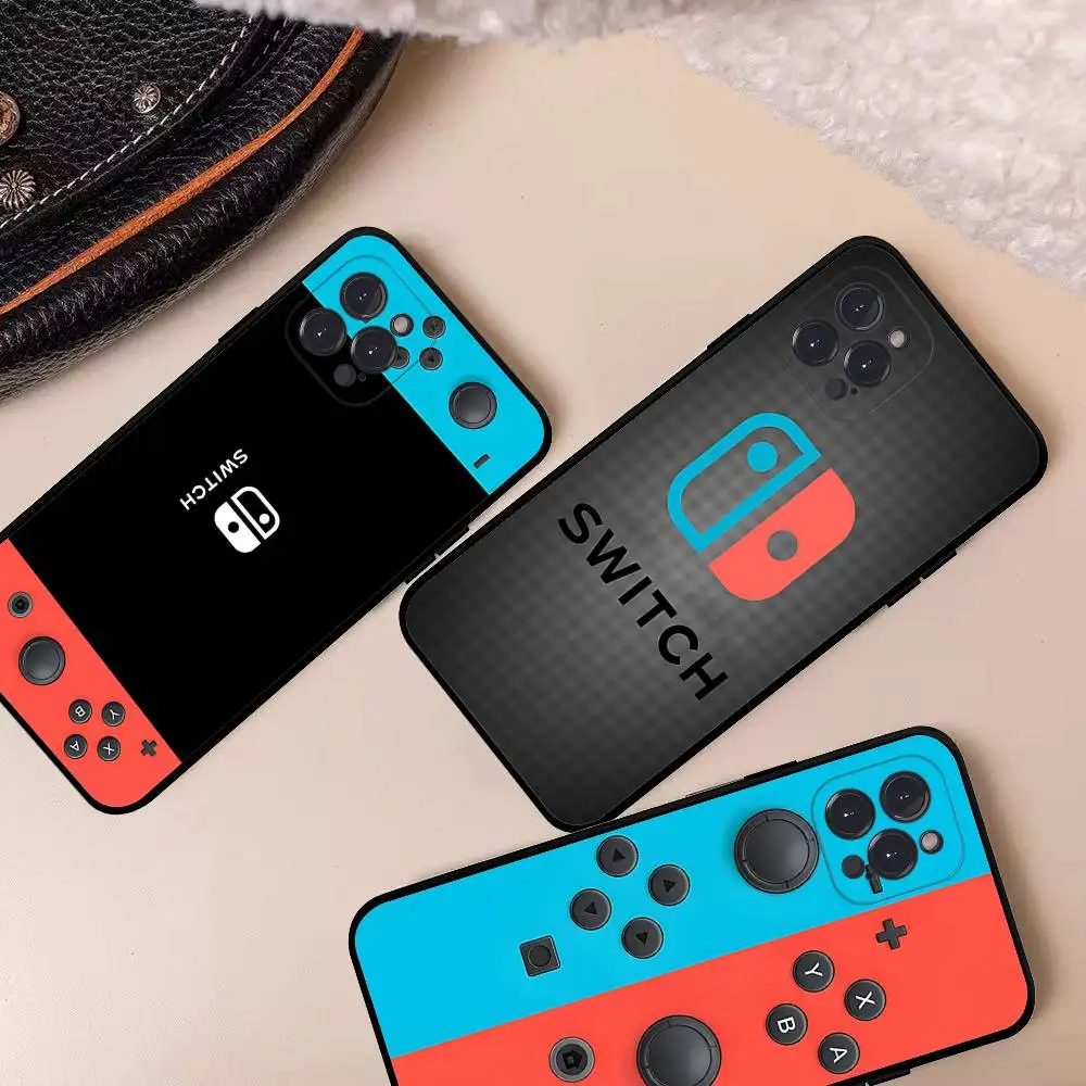 Consolas de juegos calientes s-switchS funda de teléfono para Iphone 17 16 15 14 13 12 11 Pro Max Plus funda negra